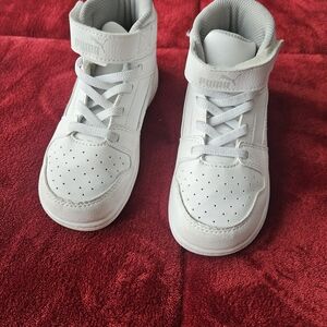 Puma Kids White High-Top Sneakers